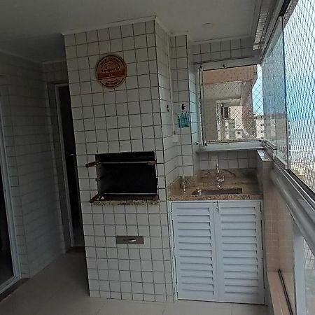 Apto Com Sacada Gourmet Vista Mar Praia Grande  Kültér fotó