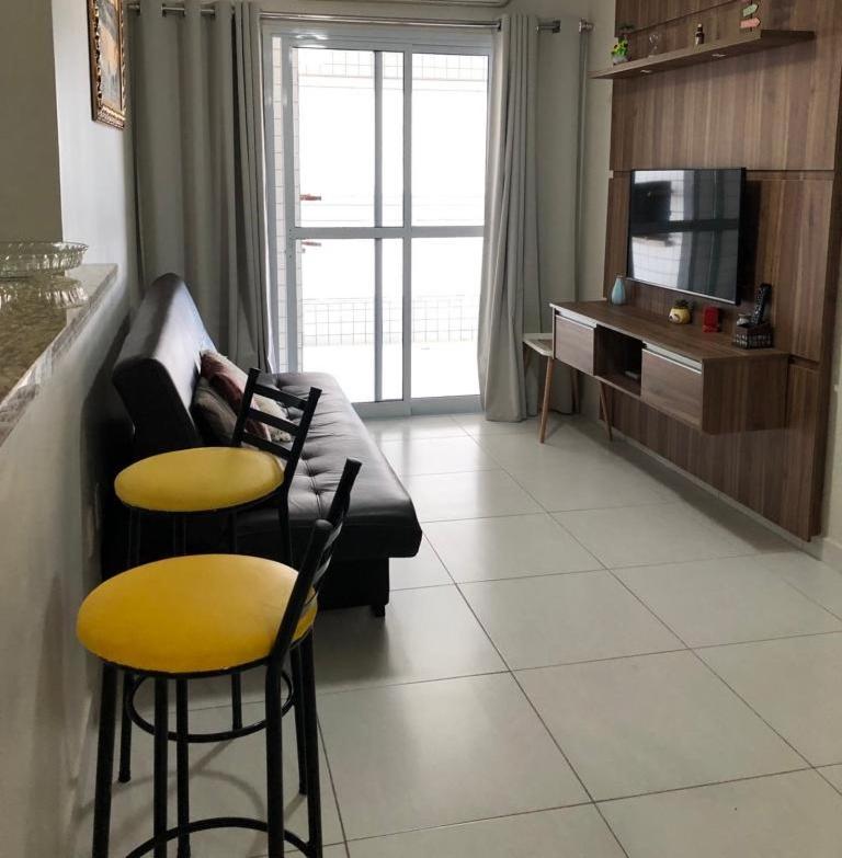 Apto Com Sacada Gourmet Vista Mar Praia Grande  Kültér fotó