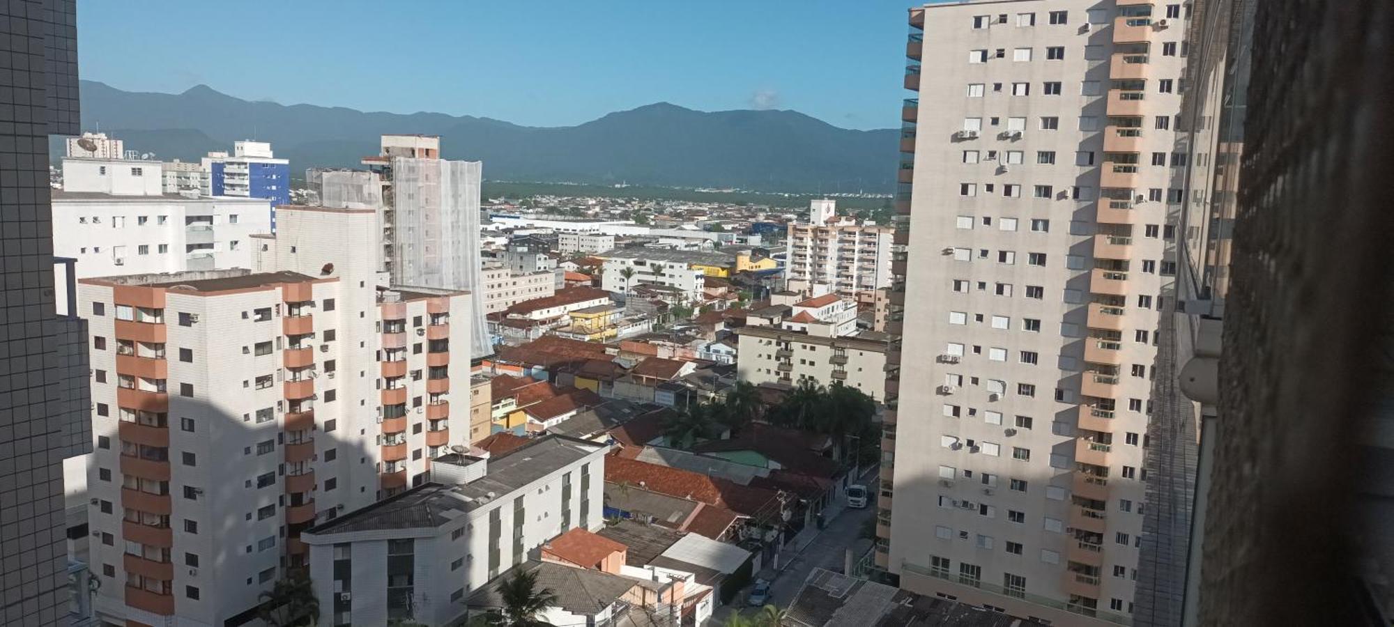Apto Com Sacada Gourmet Vista Mar Praia Grande  Kültér fotó